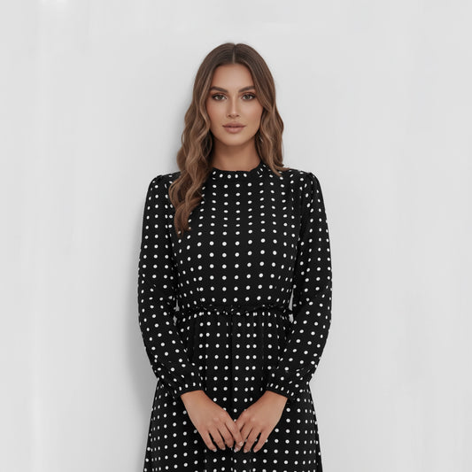 Polka Dot Long Sleeve Dress