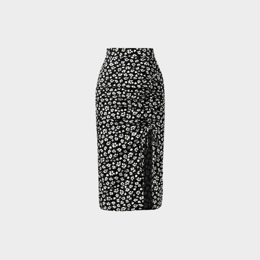 Floral Slit Skirt