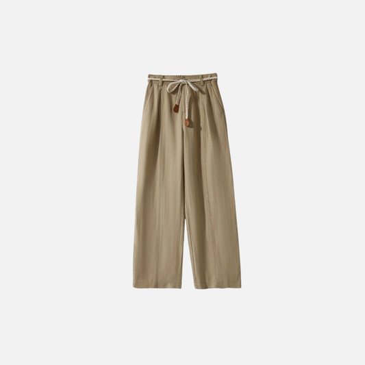 Women's Mid-Waist Straight Trousers 
