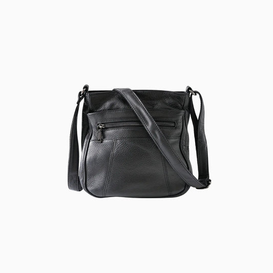 Bolsa transversal em couro genuíno