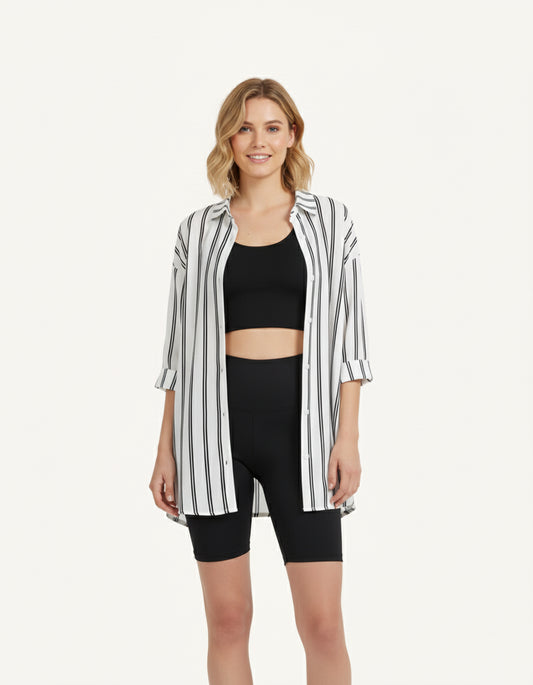 Striped Blouse Set 