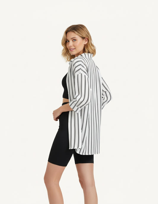 Striped Blouse Set 