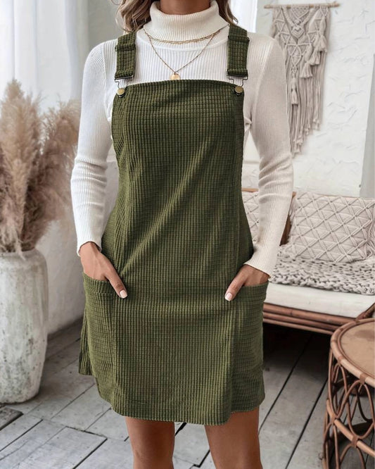 Elegant Dungarees Dress 