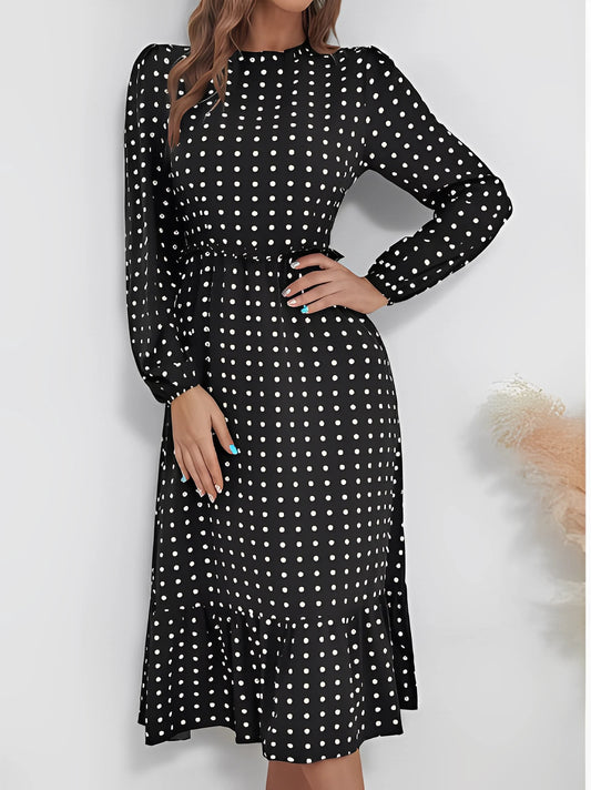Polka Dot Long Sleeve Dress 