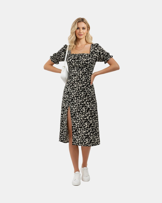 Black Floral Dress 
